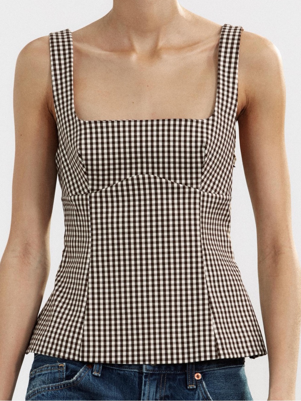 SOLD OUT ZARA Gingham Top with Bow